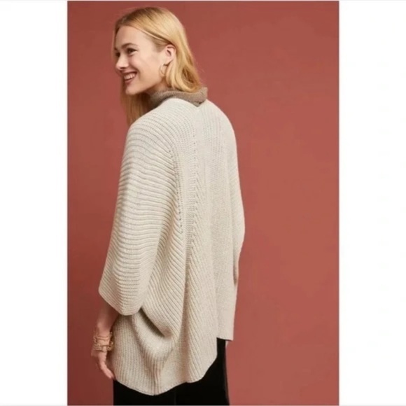 Akemi+Kin Anthropologie Open Front Cardigan Cream Dolman Sleeve, OS fits most - Picture 2 of 7